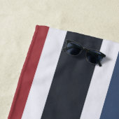 Modernes Monogramm Schwarz-weiß blau gestrichen Strandtuch (Beispiel)