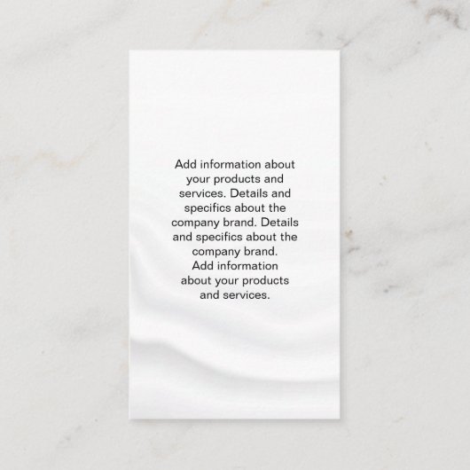 Modernes Monogramm (schwarz / weiß), drapery Hinte Visitenkarte (Rückseite)