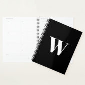Modernes Monogramm Schwarz-weißer, individueller A Planer (Anzeige)