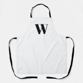 Modernes Monogramm Schwarz-weißer, individueller A Schürze (Vorderseite)