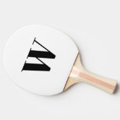 Modernes Monogramm Schwarz-weißer, individueller A Tischtennis Schläger (Seitenansicht)