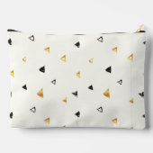 Modernes Monogramm Script Abstraktes Muster Zubehörtasche (Rückseite)