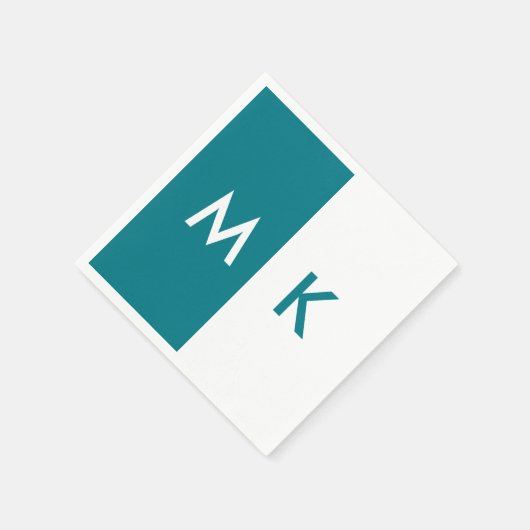 Modernes Monogramm Serviette (Ecke)