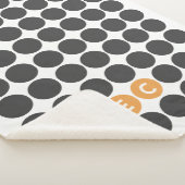 Modernes Monogramm Sherpadecke (3/4)