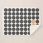 Modernes Monogramm Sherpadecke (Vorderseite (Horizontal))