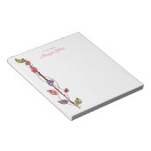 Modernes Monogramm Stilvolles Boho Farbenspiel Notizblock (angewinkelt)