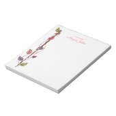 Modernes Monogramm Stilvolles Boho Farbenspiel Notizblock (Rotiert)