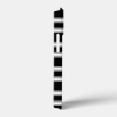 Modernes Monogramm Streifen Muster Schwarz Weiß Case-Mate iPhone Hülle (Rückseite / Rechts)