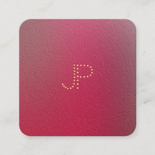 Modernes, monogramm strukturiertes Aussehen von Go Quadratische Visitenkarte