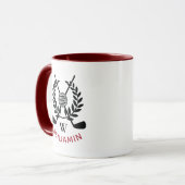 Modernes Monogramm Tasse (Vorderseite Links)