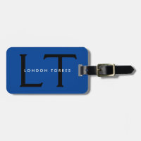 Modernes Monogramm Trendblau
