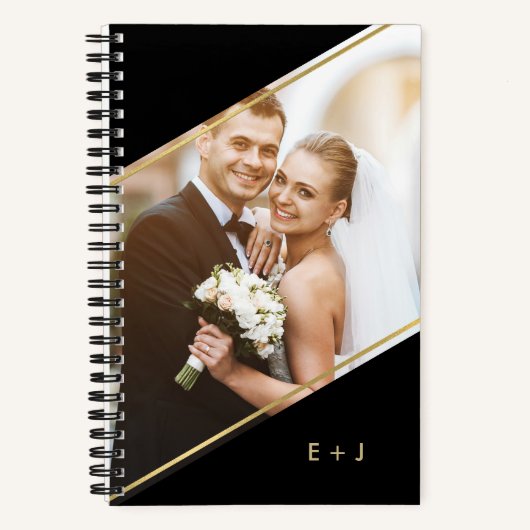 Modernes Monogramm und Foto Notizblock (Vorderseite)