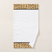 Modernes Monogramm- und Leopardenmuster Badhandtuch Set (Handtuch)