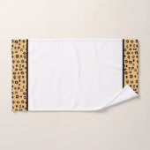 Modernes Monogramm- und Leopardenmuster Badhandtuch Set (Handtuch)