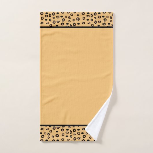 Modernes Monogramm- und Leopardenmuster Badhandtuch Set (Handtuch)