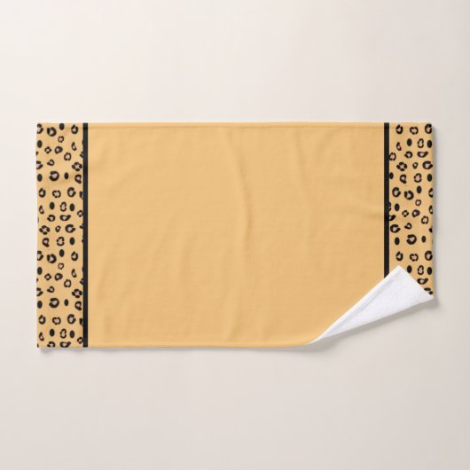 Modernes Monogramm- und Leopardenmuster Badhandtuch Set (Handtuch)