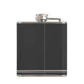 Modernes Monogramm und Name Dunkelgrau Flachmann (Rückseite)