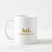 Modernes Monogramm und Name Minimalistisches Desig Kaffeetasse (Links)