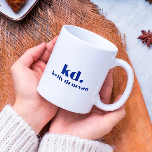 Modernes Monogramm und Name Minimalistisches Desig Kaffeetasse