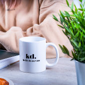 Modernes Monogramm und Name Minimalistisches Desig Kaffeetasse
