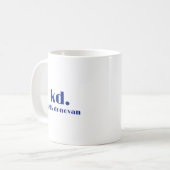 Modernes Monogramm und Name Minimalistisches Desig Kaffeetasse (Vorderseite Links)