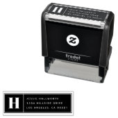 Modernes Monogramm und Rücksendeadresse Permastempel (Beispiel)