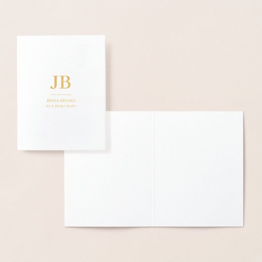 Modernes Monogramm, Unternehmen Folienkarte (Anzeige)