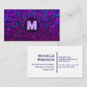 Modernes Monogramm Visitenkarte (Vorne/Hinten)