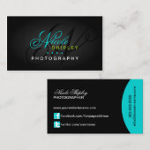 Modernes Monogramm Visitenkarte (Vorne/Hinten)