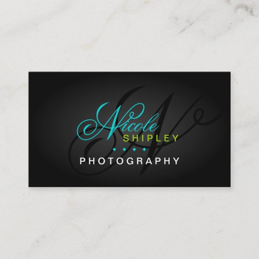 Modernes Monogramm Visitenkarte (Vorderseite)