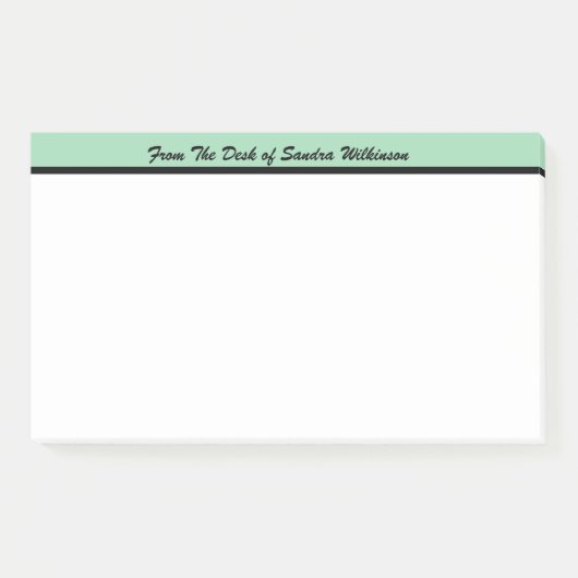 Modernes Monogramm vom Schreibtisch der Post-it Klebezettel (Vorderseite)