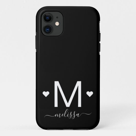 Modernes Monogramm weiblicher Schriftzeichen Schwa Case-Mate iPhone Hülle (Rückseite)