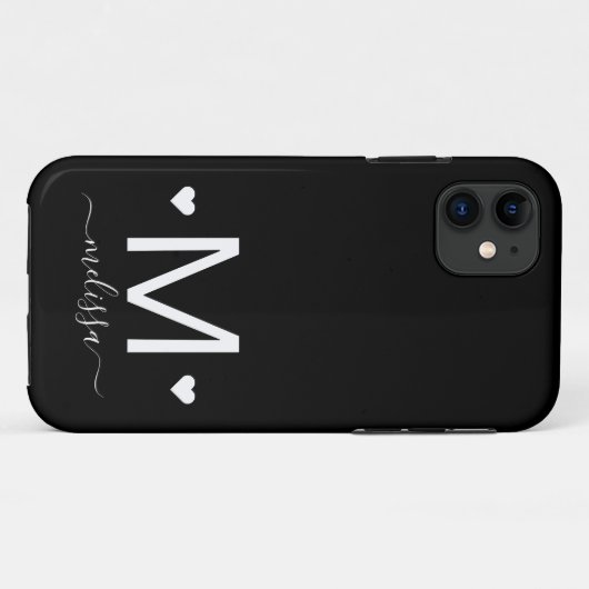 Modernes Monogramm weiblicher Schriftzeichen Schwa Case-Mate iPhone Hülle (Rückseite (Horizontal))