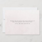 Modernes Monogramm | zwei Foto-Gitter-Hochzeit Dankeskarte (Rückseite)