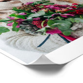 Modernes Monogramm | Zwei Foto Grid Poster (Ecke)