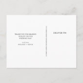 Modernes Monogramm | Zwei Fotos Hochzeit Danke Postkarte (Rückseite)