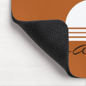 Modernes, monogrammatikales minimales Design Braun Mousepad (Ecke)