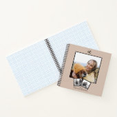 Modernes monogrammiertes Foto-Notizbuch mit 3 Bild Notizblock (Innenseite)
