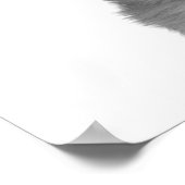 Modernes Monokromatisches Foxenhüttengebirge Poster (Ecke)