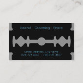 Modernes monotones inspiriertes Blickschwarzes der Visitenkarte (Rückseite)