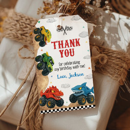 Modernes Monster Truck Kindergeburtstag Party Viel Geschenkanhänger