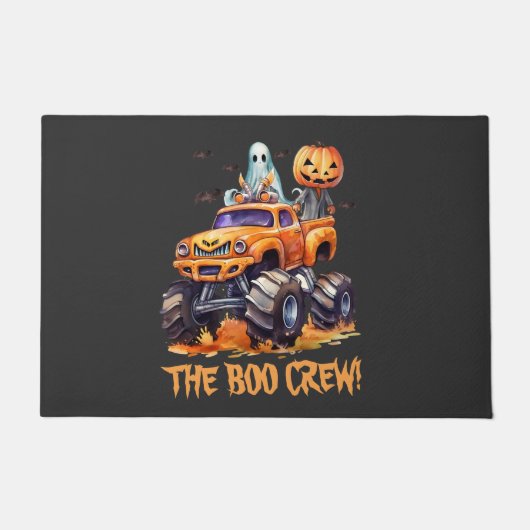 Modernes Monster Truck Niedlich Boo Crew Halloween Fußmatte (Vorderseite)