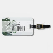 Modernes Monstera Gepäckanhänger (Vorderseite horizontal)