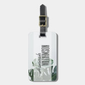 Modernes Monstera Gepäckanhänger (Vorderseite vertikal)