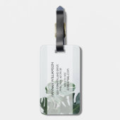 Modernes Monstera Gepäckanhänger (Rückseite vertikal)