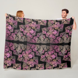 Modernes Mosaik - Fraktal Fleecedecke