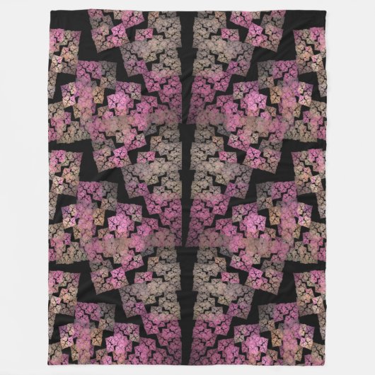 Modernes Mosaik - Fraktal Fleecedecke (Vorderseite)