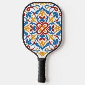 modernes Mosaik, Mandala-Muster Pickleball Schläger (Rückseite)
