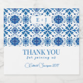 Modernes Mosaik "Welcome" Schaumweinetikett (Einzelnes Label)