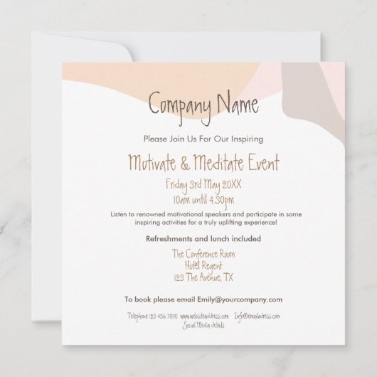 Modernes Motivierend Business-Event für Frauen Einladung (Rückseite)